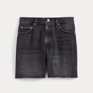 Everlane Vintage Black High Rise Raw Hem Jean Shorts Size 29